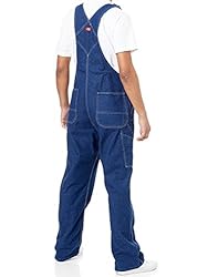Dickies Men's Bib Overall Work Pants, Rinsed Indigo