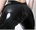 AvaCostume Womens Latex Rubber Pants Jeggings, XL, Black