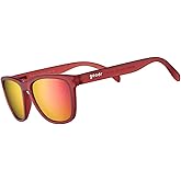 goodr Phoenix At A Bloody Mary Bar Polarized Sunglasses for Men & Women, Medium Sized (OG), Dark Red Translucent Frames with Rose Mirrored Reflective Lens, UV400 Protection, No Slip, No Bounce