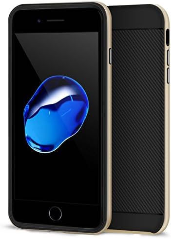HONGGE iPhone 7 Plus Case, Classic Slim Cushion TPU Scratch Resistant back and PC Frame Shock Asorbing Bumper Cover for iPhone 7 Plus(2016) (gold)