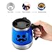 Travel coffee mug, LEADNOVO Self Stirring Coffee Mug Electric Stir Stainless Steel Automatic Self Mixing Cup for Morning Office Travelling 450ml/15.2oz (Blue)