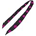 Fuchsia Dots Printed Bendable Hair Scarf Wire Headband Black for Women
