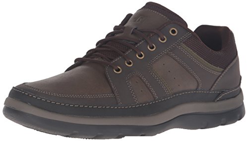 Rockport Men's Get Your Kicks Mudguard Blucher Oxford, Dark Brown Leather, 12 M US