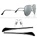 Replacement Temple Tips for Ray-Ban Aviator RB3025 3026 Sunglasses Repair Kits,Bonus Sunglasses Cloth (Black)