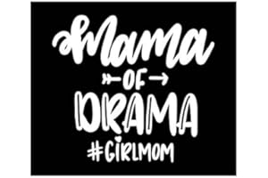 GENERIC Mama of Drama Vinyl Decal | White | Made in USA by Foxtail Decals | for Car Windows, Tablets, Laptops, Water Bottles, etc. | 4.75 x 4.3 inch