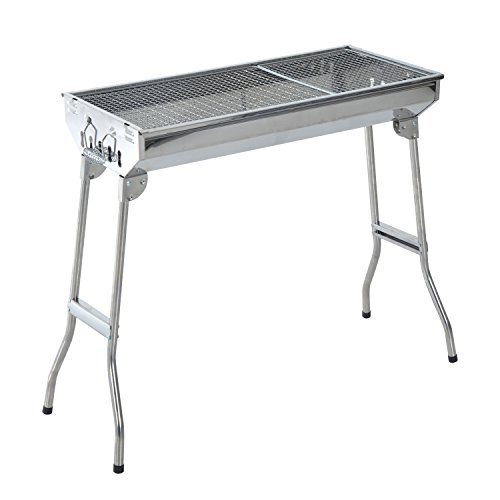 Outsunny 35" stainless steel portable folding char…