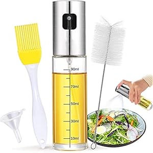 Oliesproeier voor koken, 100 ml olijfolie spuitfles, voor het koken van salade bakken roosterende keukengerei