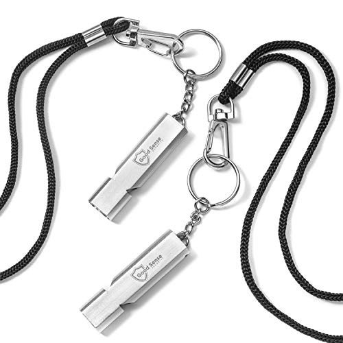 Good Sense Security 2 Emergency/Survival Whistles on Keychain or
