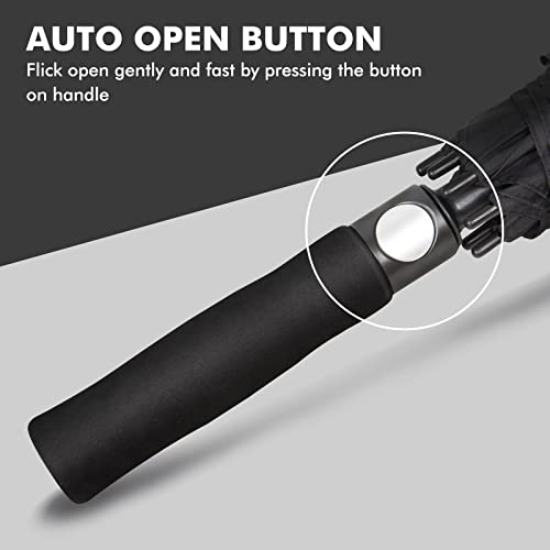 NINEMAX Large Windproof Umbrella, Large XL/XXL Golf Umbrella, Extra Large Strong Windproof Umbrella for Women Men