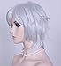 Deifor Women Fashionable Short Curly Fluffy Layers Oblique Bangs Cosplay Wigs