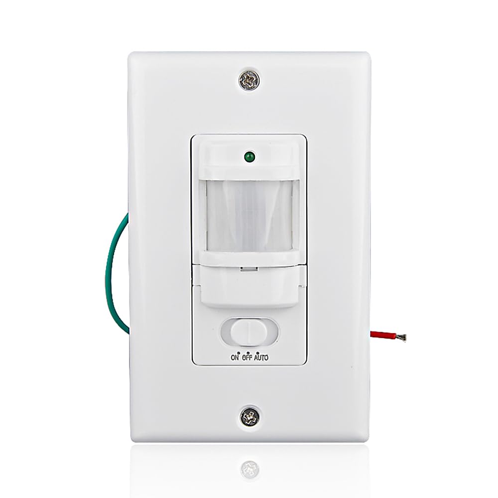 Photo 1 of Sensky BS033C 110v Motion Sensor Light Switch, 180 Degree View Occupancy Sensor Switch, Wall Sensor Switch Light Sensor,Single Pole (Neutral Wire Required), White