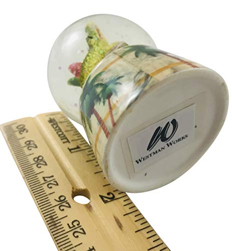 Westman Works Florida Alligator Snow Globe with Palm Tree Miniature Souvenir Gator Water Globe