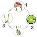 Baggy Rack Hands-Free Clip Food Storage Freezer Baggy Holder,Bag Holder for Plastic Bags Stand/Pack of 2 Green