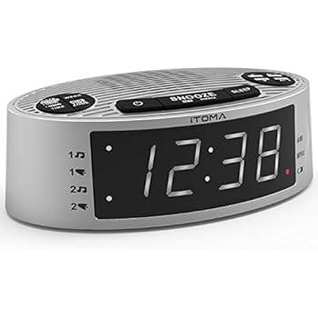 Amazon.com: iTOMA Alarm Clock Radio, Digital FM Radio, Dual Alarm, Cell