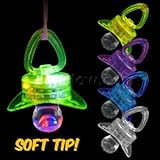 Fun Central AC635 Glow Pacifier, Novelty Pacifier, LED Pacifier, Novelty Toys for Kids, Pacifier Toy - Soft Style, Pack of 12