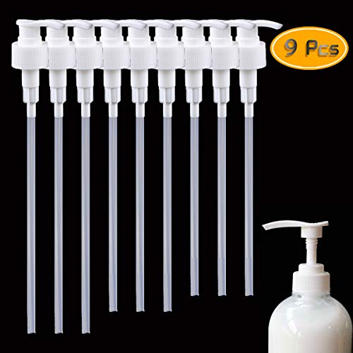 image for Pralb 9 Pack Liquid Shampoo Lotion Dispenser Pumps, Plastic Liquid Sha