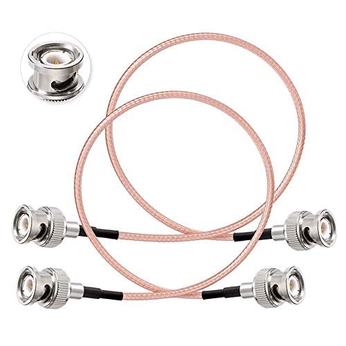 Superbat BNC RG316 Male to Male 50ohm Coax Extension Cable 30cm BNC Patch Lead for Radio Scanner, CB/Ham Radio, Antenna/Spectrum Analyzer, Surveillance Camera, Test Devices 2Pcs — image 1