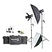 Square Perfect 1002 Sp160 Variable Power Professional Studio Flash Set Photography Studio Kit with Photo Lighting Strobes Stands