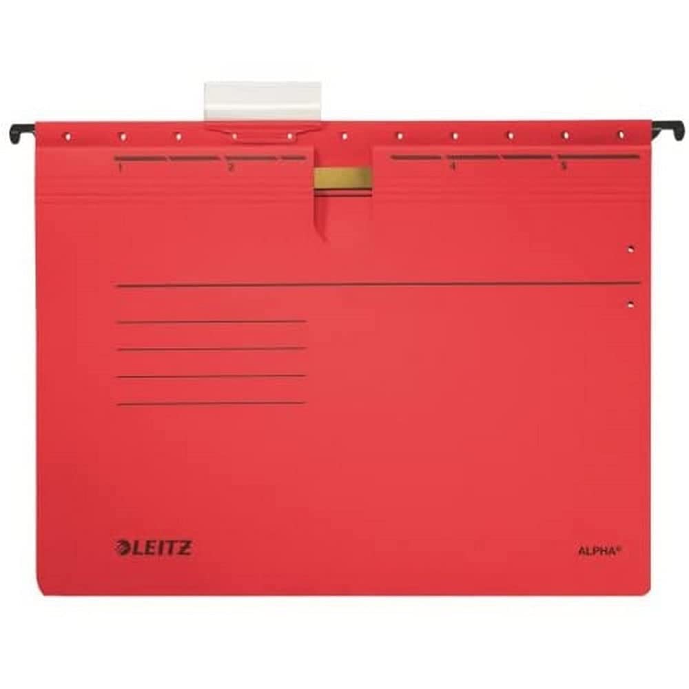Leitz Alpha-Suspension File Coloured Card Red ® CFM