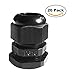 Lantee PG 16 Cable Gland - 20 Pieces Black Plastic Nylon Waterproof Wire Glands Connector Fitting