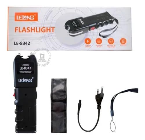 Kit Lanterna Tática LED, Equipamento 2 em 1, Segurança e Defesa Pessoal em Qualquer Lugar, Ideal Para Noites, Viagens, Proteção na Palma da Mão