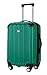 Travelers Club Madison Hardside Expandable Luggage with Cup/Phone Holder, Green, Carry-On 20-Inch
