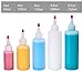 BENECREAT 20 Pack 2oz Plastic Squeeze Dispensing Bottles with Red Tip Caps - Good For Crafts, Art, Glue, Multi Purpose