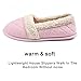 ChicNChic Women Plush House Slippers Ladies Non Slip Indoor Winter Bedroom Shoes Pink 7-8 B(M) US