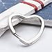 Heart Nickel Plated Silver Steel Split Ring Fishing Lure Split Key Chain Ring Connector Keychain Key Ring 20Pcs