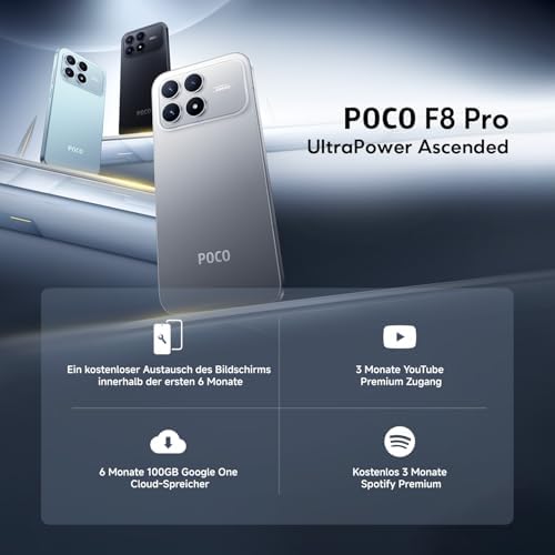 Poco F8 Pro Smartphone, 12+256GB, 6210mAh, 50MP, Titan