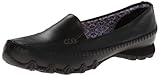 Skechers Women's Bikers-Cruising Slip-On Loafer,Black Leather,6.5 M US