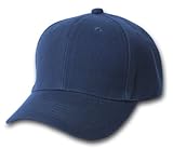 Plain Baseball Cap Blank Hat Solid Color Velcro Adjustable 13 Colors (Blue)