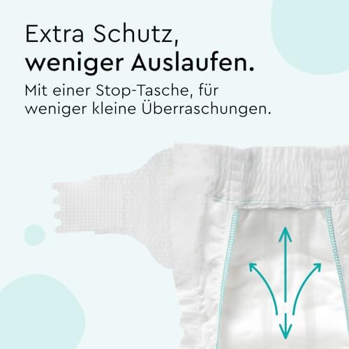 hautfreundliche Windeln, Monatsbox, Größe 3 (6+ kg), 174 Stück