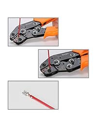 Necygoo Crimpadora Herramientas 0.006 0.059 in? Alicates de crimpado 26 16 AWG con 270 conectores que incluyen 0.110 in 0.189 in 0.248 in macho hembra Spade Conector Dupont Crimper Kit