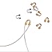 PH PandaHall Wire Guardian, 180 Pcs Brass Wire Guards Wire Cable Protector U Shape Wire Guard Loops Thread Loop Wire Protectors for Earring Bracelet Necklace Pendant DIY Jewelry Making, Golden/Silver