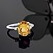 2.52 Ct Oval Yellow Citrine & White Topaz Gemstone Birthstone Women 925 Sterling Silver Ring (Available in size 5, 6, 7, 8, 9)