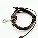 November's Chopin Unique Beads Braided Leather Adjustable Wrap Bracelet