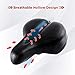 IPOW Wide Bike Seat for Women or Men, Comfort Bicycle Saddle Replacement Padded Soft High Density Memory Foam with Dual Shock Absorbing Rubber Balls Suspension Universal Fit for Indoor/Outdoor Bikesthumb 4