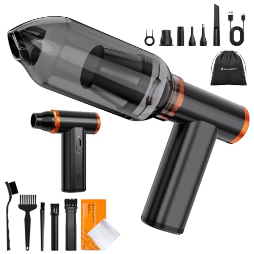 K&F CONCEPT 2 in 1 Air Blower, 300000 RPM Powerful Wireless Mini Blower | Aluminium Case | 9 Nozzles | for Cleaning PC Car Keyboard Outdoor Environment