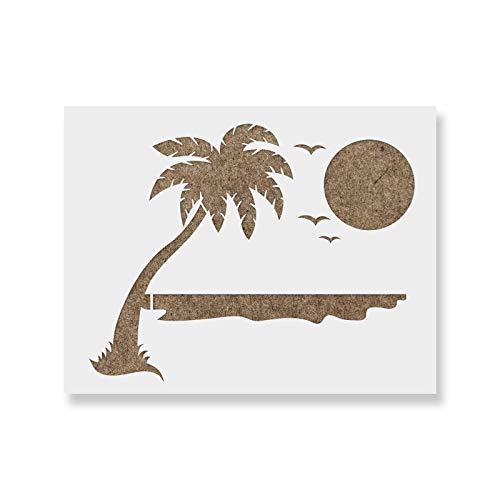 Beach Stencil Template - Reusable Stencil with Multiple Sizes Available