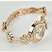Zeagoo Women's Alloy Crystal Quartz Plum Blossom Bracelet Bangle Wrist Watch Rose Golden