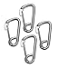 US Stainless 4 Pieces Stainless Steel 316 Spring Hook Carabiner 1/4