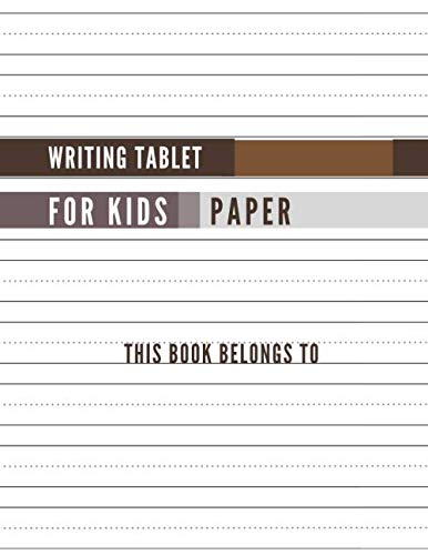 Writing Tablet for Kids Paper: Notebook with Dotted Lined Sheets for ...