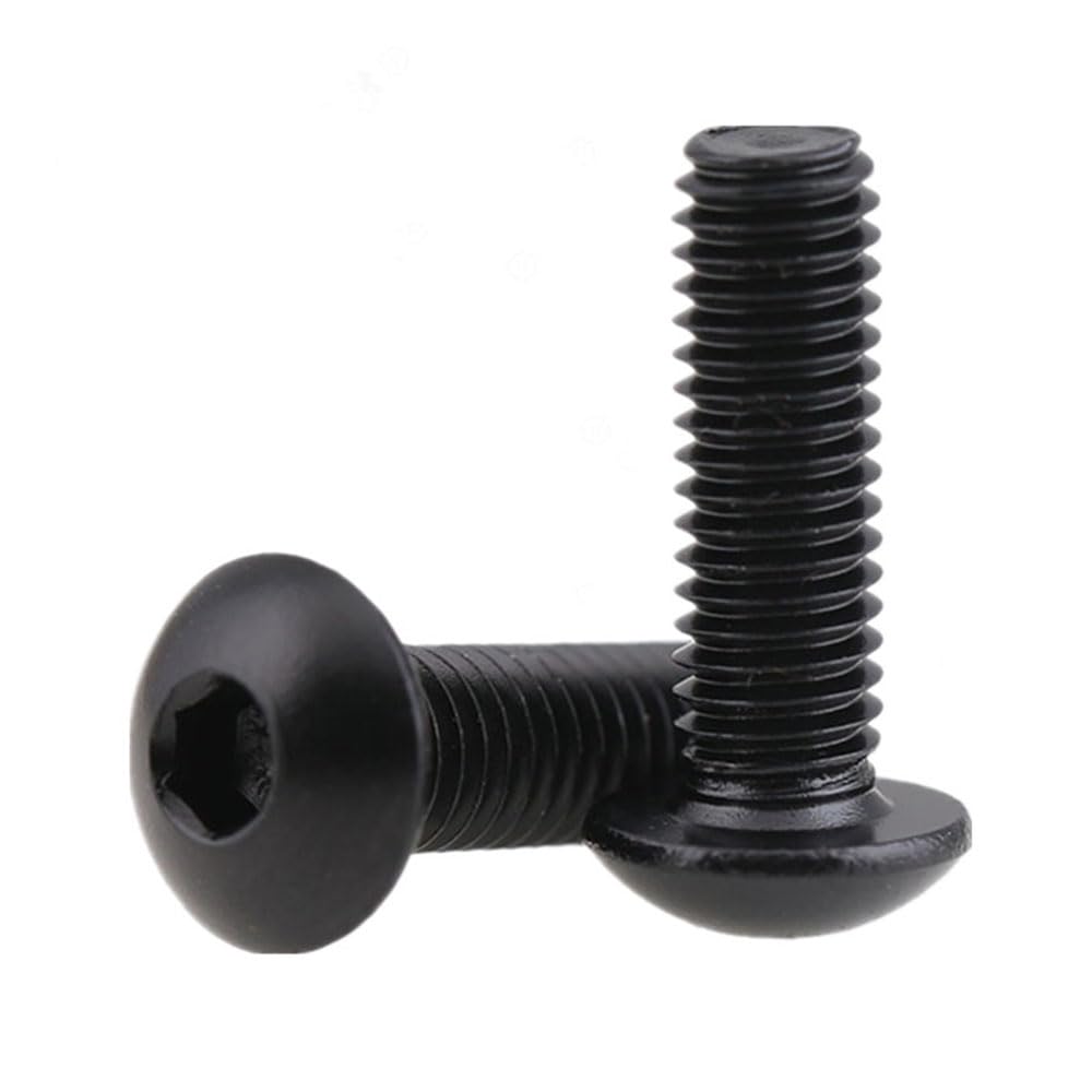 M4*40mm Black Metal Bolts, Hex Socket Head Zinc Plating 304 Stainless Steel Bolts Screws, Fasteners Bolts for Plastic Wood Furniture and Drywall 50 Pcs