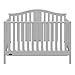 Graco Solano 4-in-1 Convertible Crib With Mattress, Pebble Gray, Easily Converts to Toddler Bed Day Bed or Full Bed, Three Position Adjustable Height Mattress (Mattress Included)