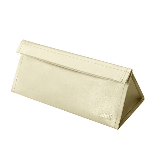 BUBM Travel Portable Storage bag for Dyson Supersonic Hair Dryer, Magnetic Flip PU Leather Moistureproof Anti-scratch Dustproof Shockproof Protection Organizer Travel Gift Case (Gold)