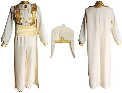 Adult or Kids Arab Prince Costume Stage Stage Costume fair Halloween Christmas Celebration Costumes Prince Costume Beige