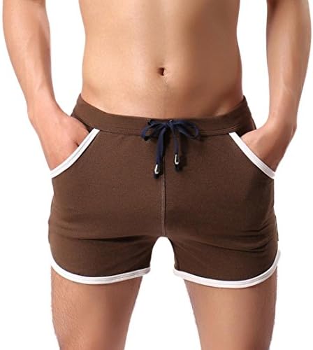 Hot Sale! ❤️ Men Shorts Pants, Neartime Fashion Cotton Gym Sport Jogging Trousers Casual Fitness Beach Pants Swimming Trunks Spa Shorts (❤️AsianM, Brown)