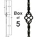 Affordable Stair Parts - Stair Railing Iron Balusters (Contractor Pack of 5) Single Basket Stair Metal Balusters - 1/2