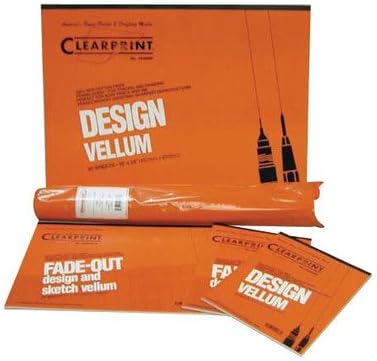 Archival Quality Vellum 10x10 Gridded Design & Sketch Pad - Clearprint (22 in. L x 17 in. W)
